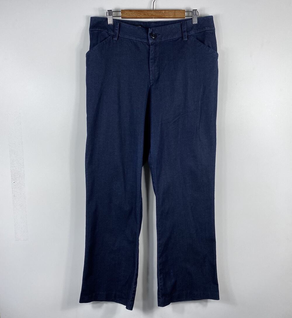 Lee Wide Leg Jeans Women's 18 Modern Series Curvy Fit Blue Indigo Dark Wash